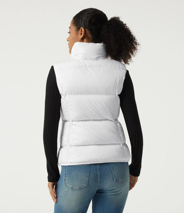 High Neck Quilted Puffer Casual Down Vest with Pockets