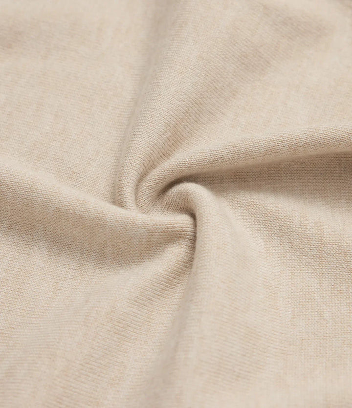 Round Neck Long Sleeve Wool-Blend Work Jumper