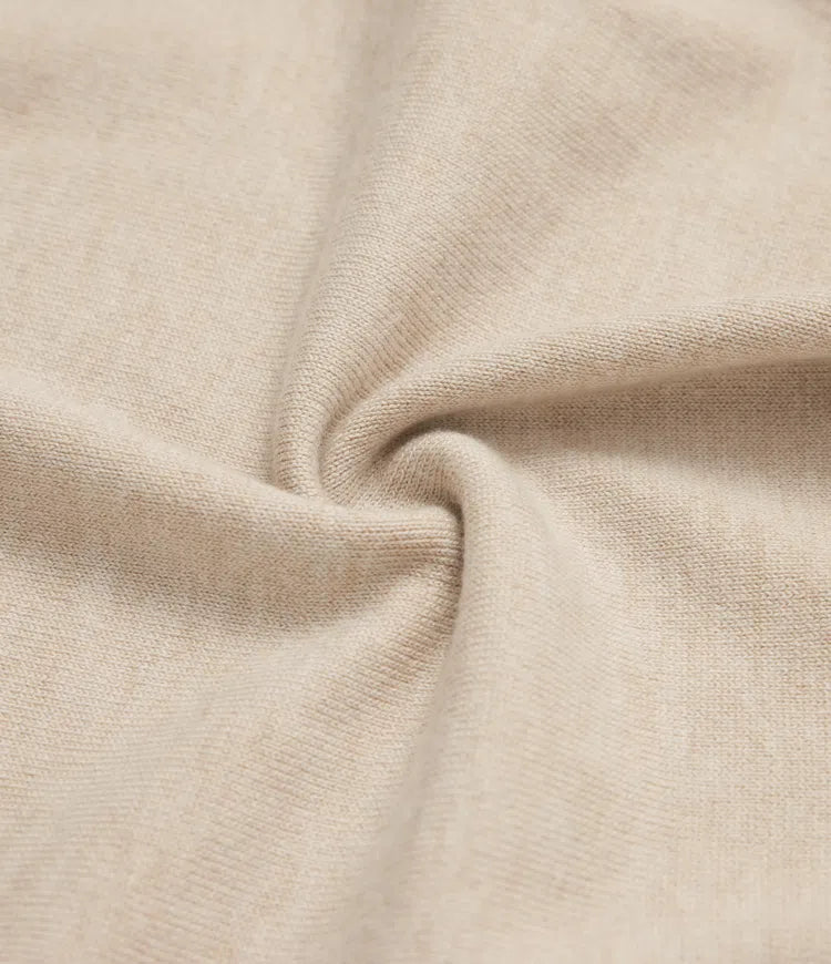 Round Neck Long Sleeve Wool-Blend Work Jumper