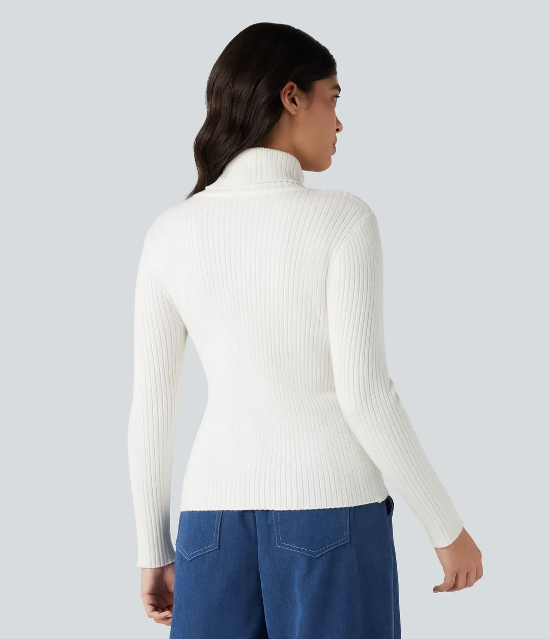 High Neck Long Sleeve Work Jumper