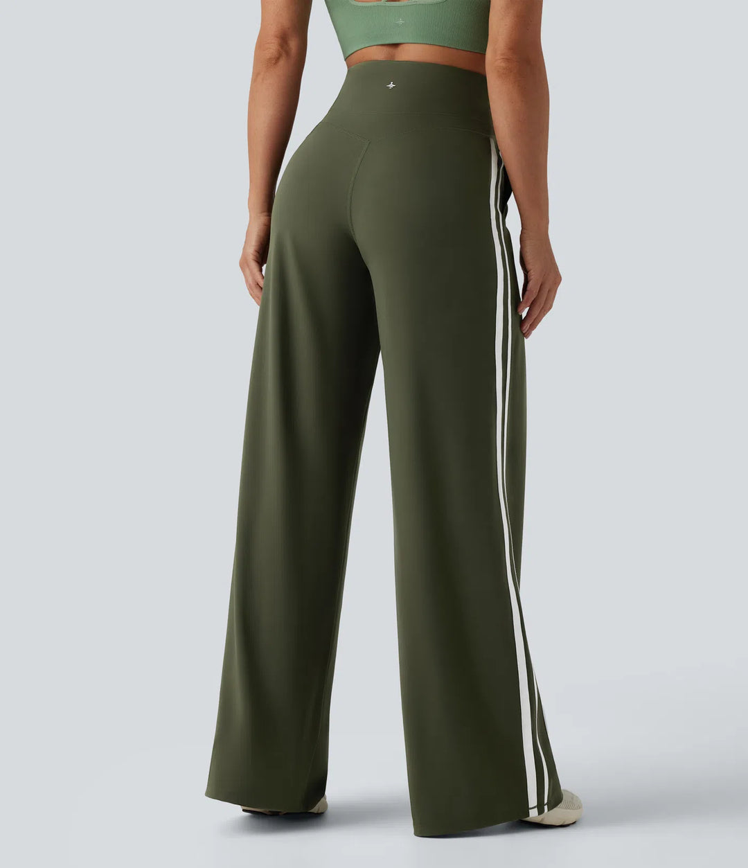 Halara UltraSculpt High Waisted Tummy Control colourBlock Stripes Yoga Baggy trousers with Pockets
