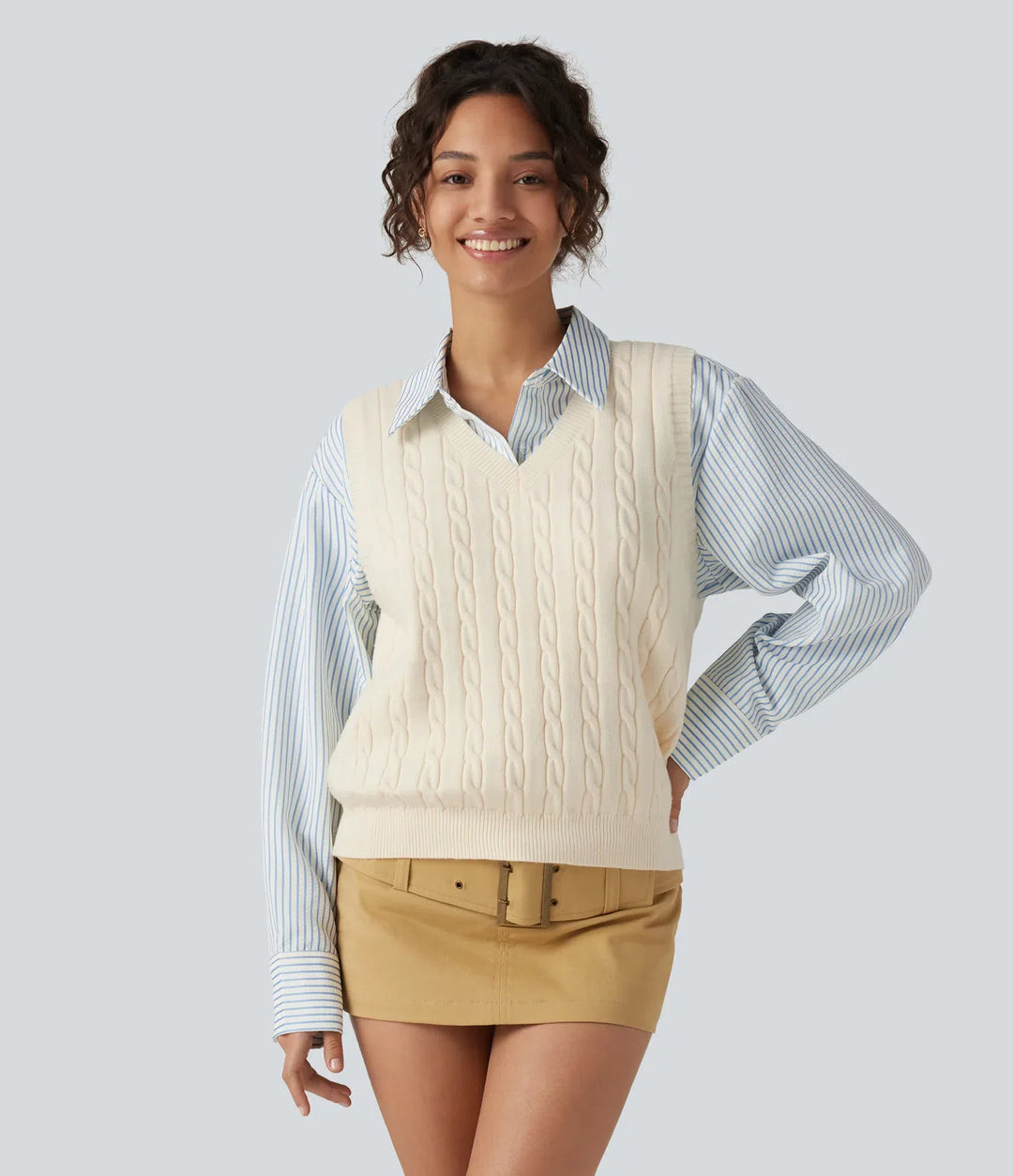 V Neck Casual Jumper Vest