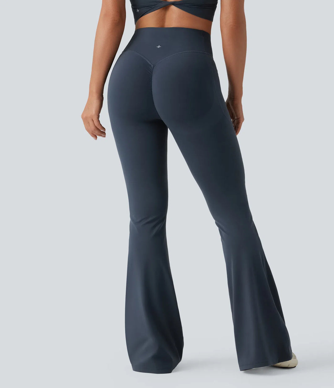 Halara UltraSculpt High Waisted Scrunch Butt Lifting Tummy Control Shaping Yoga Flare Leggings with Pockets