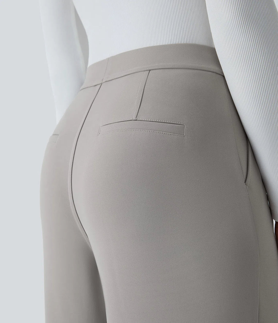Halara Flex High Waisted Pocket Straight Leg Crepe Work Trousers