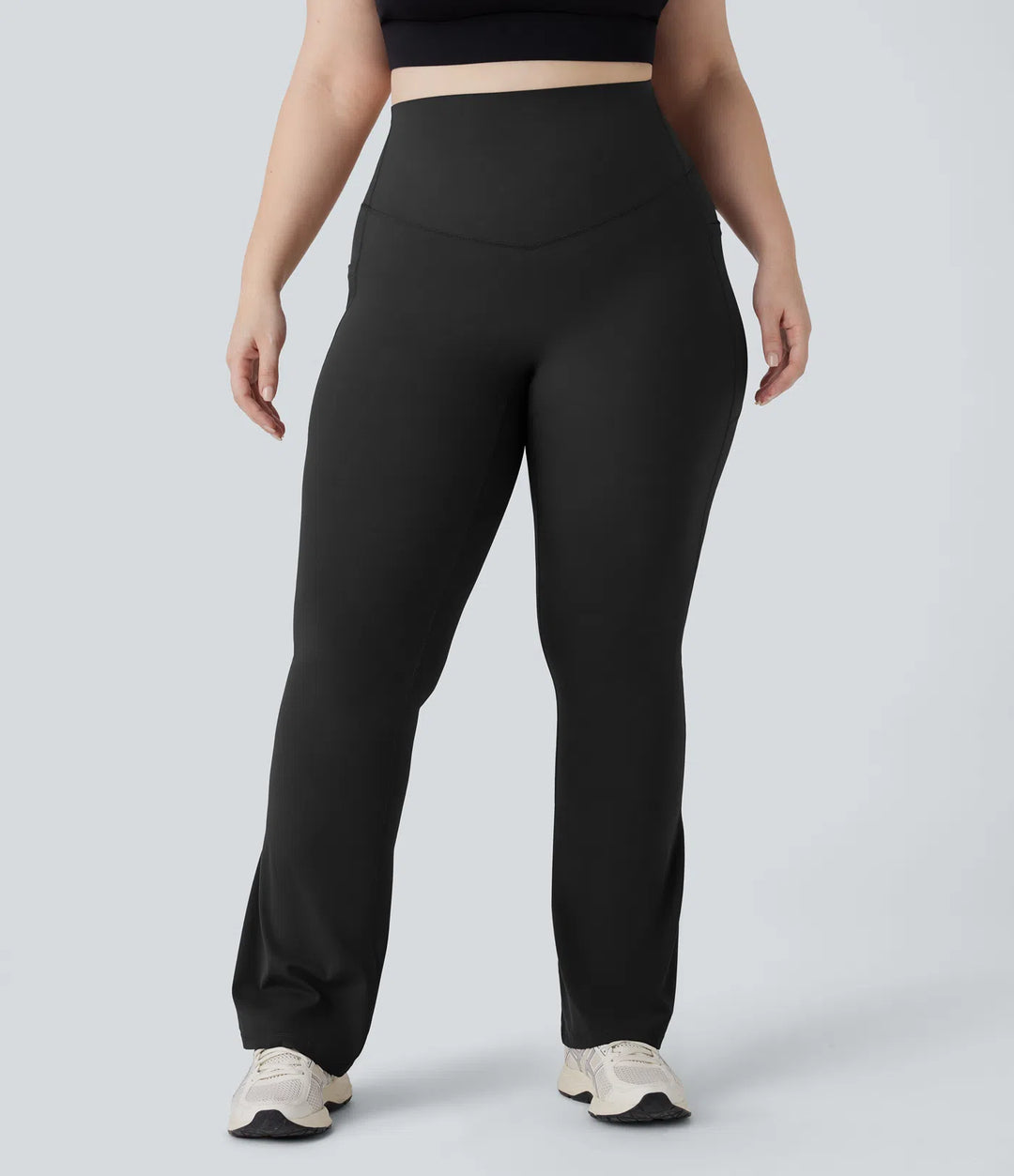 Halara UltraSculpt High Waisted Tummy Control Pocket Shaping Yoga Bootcut Plus Size Leggings