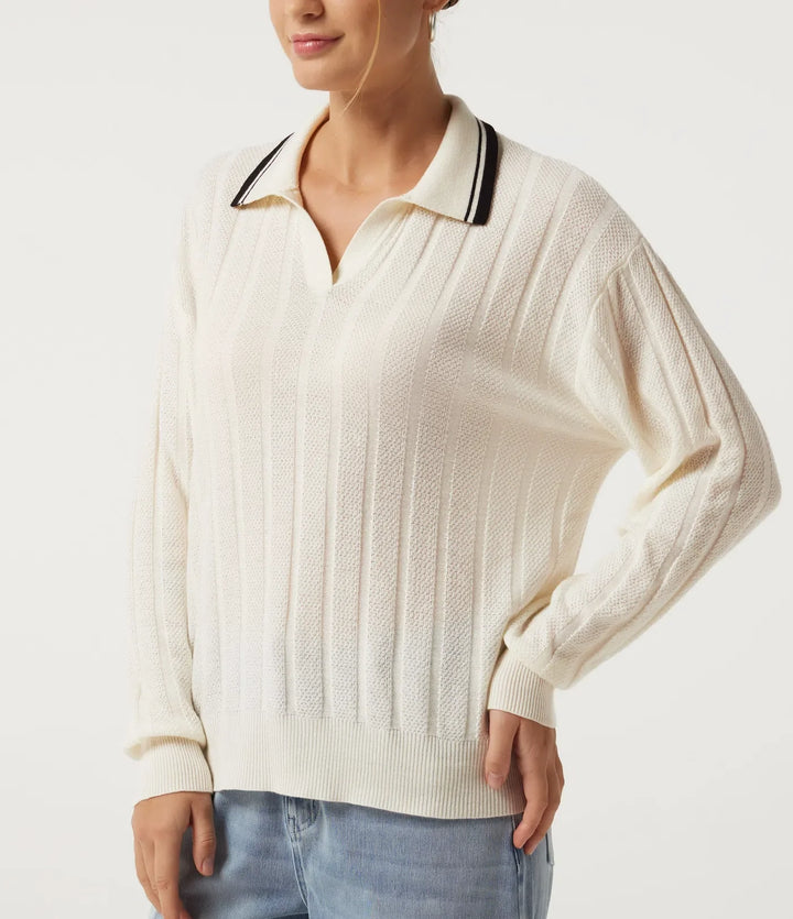 Long Sleeve Color Block Work Jumper