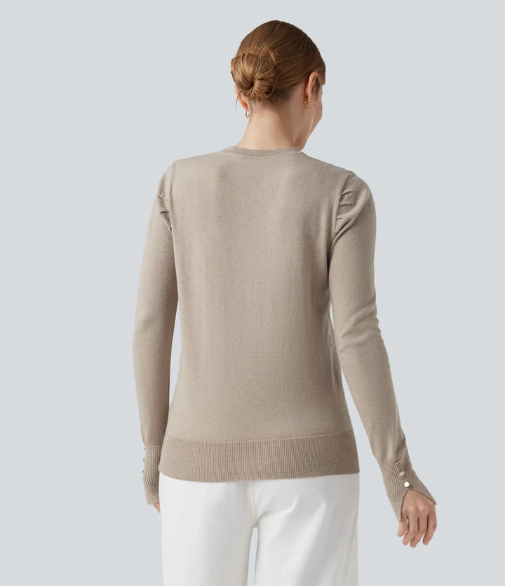 Round Neck Long Sleeve Work Jumper
