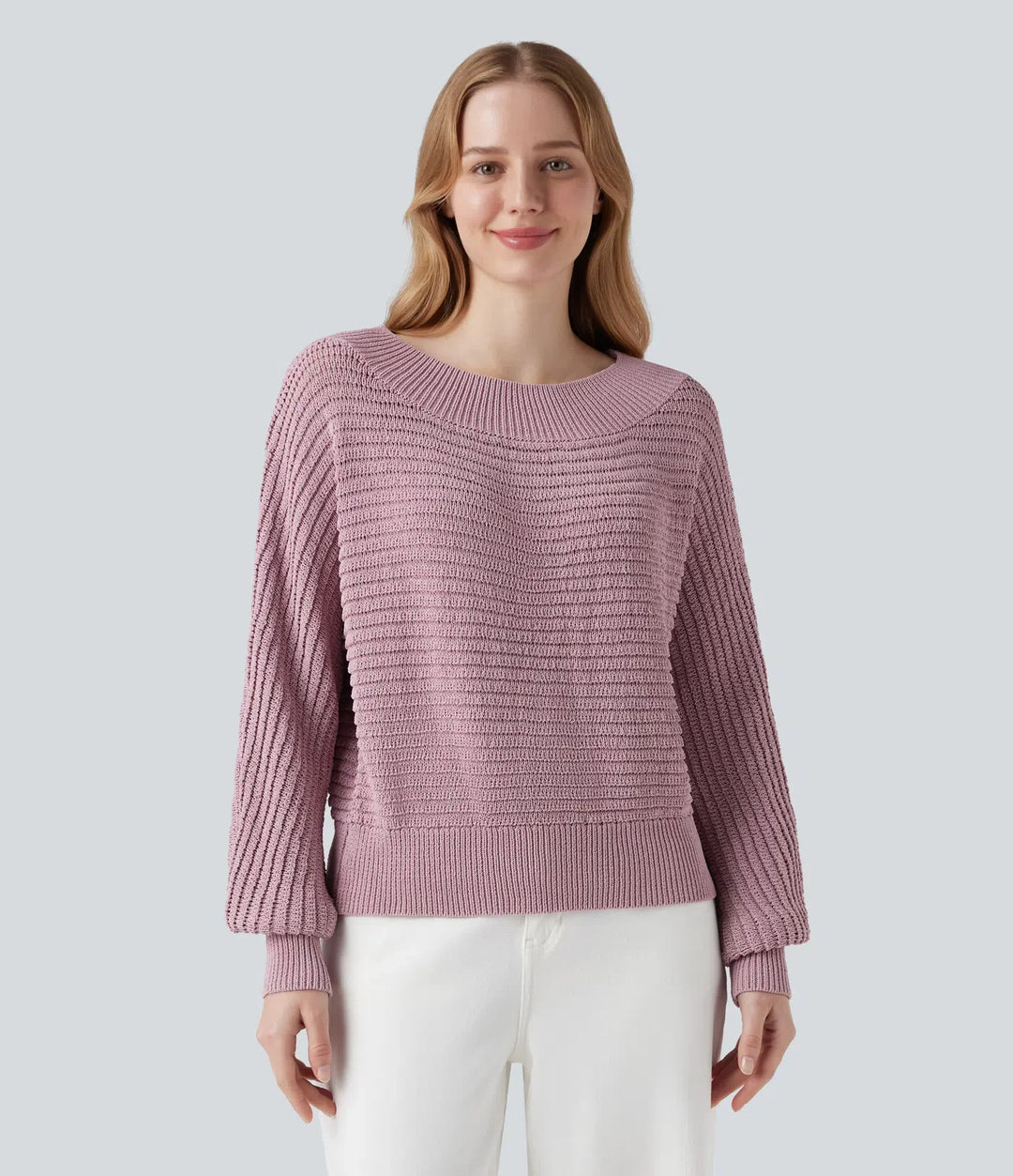 Off Shoulder Long Sleeve Casual Jumper