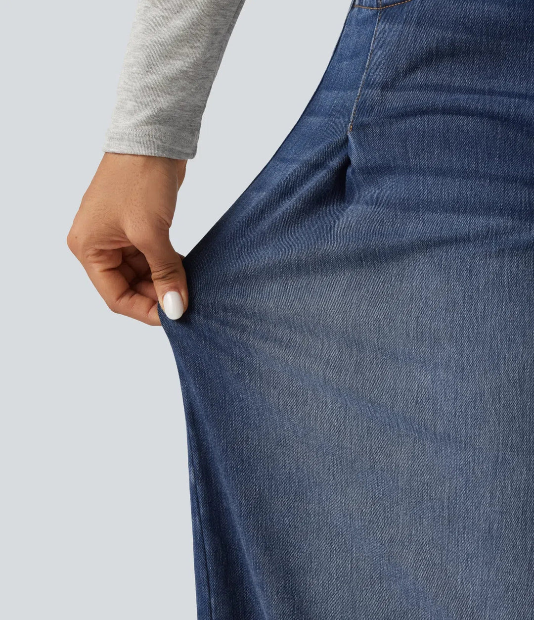 Halara Flex Mid Rise Baggy Casual Jeans with Pockets