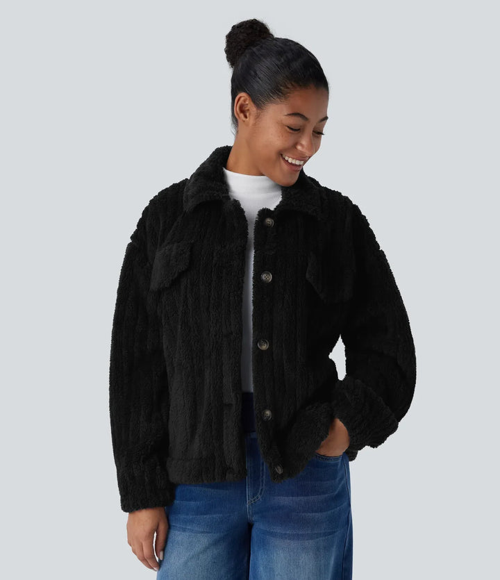 Long Sleeve Casual Sherpa Jacket