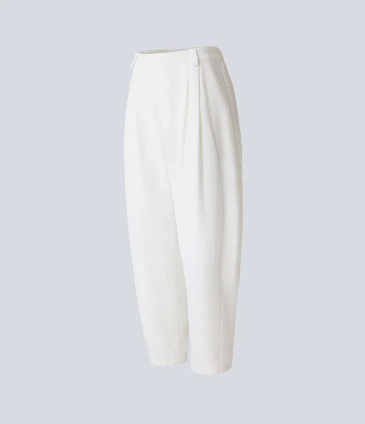 Mid Rise Pocket Barrel Leg Baggy Work Trousers