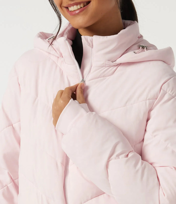PuffFlex Hooded Long Sleeve Casual Padded Jacket with Pockets