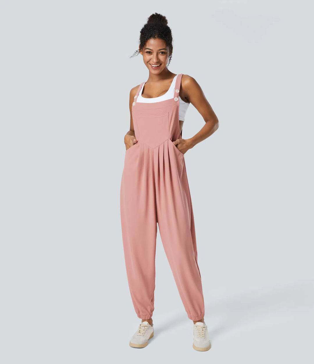 Pockets Waffle Casual Jogger Dungarees