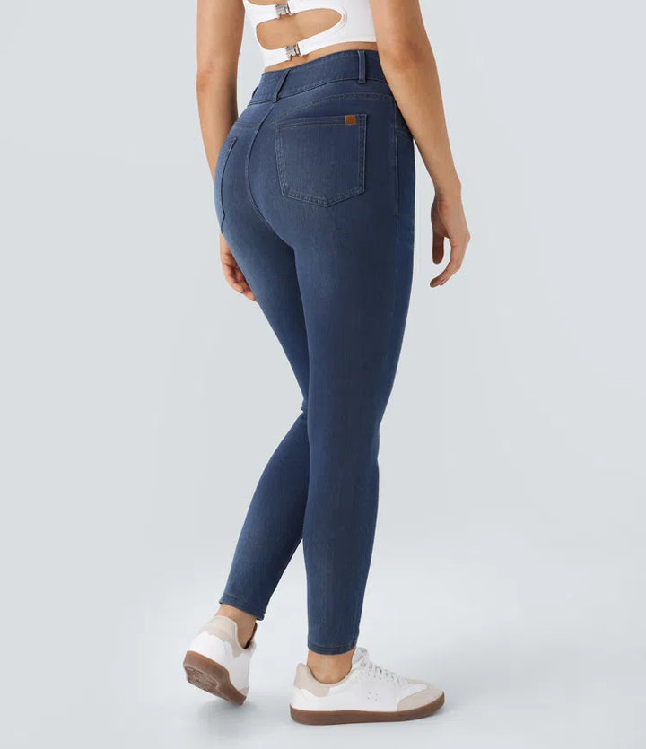 Halara Flex High Waisted Zipper Pockets Casual Skinny Jeans