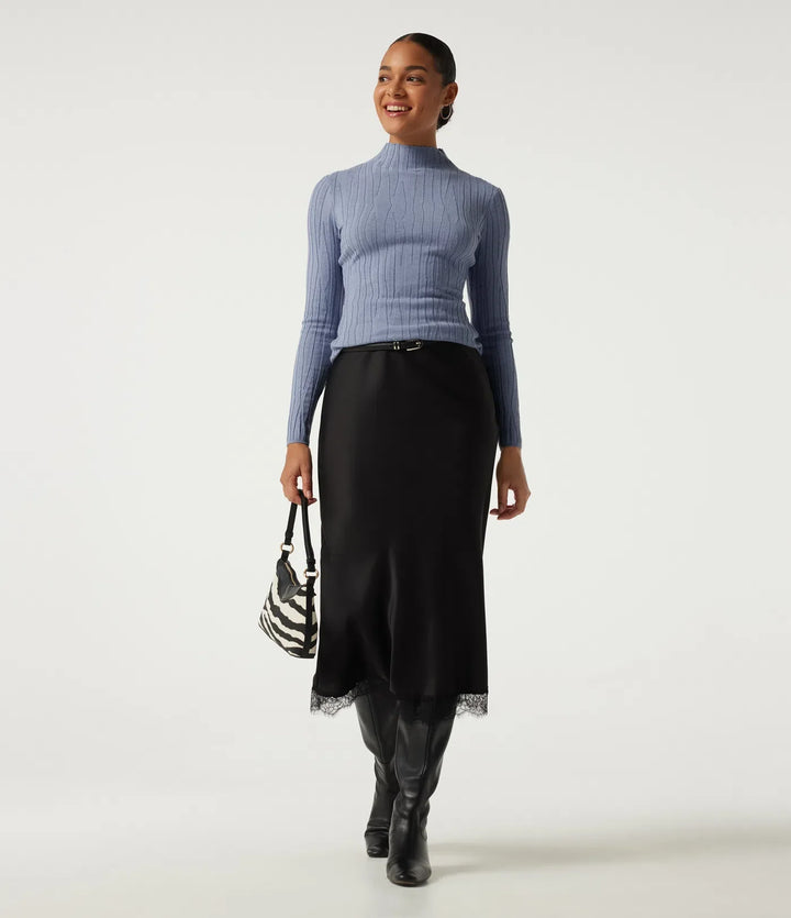 Mock Neck Long Sleeve Work Jumper