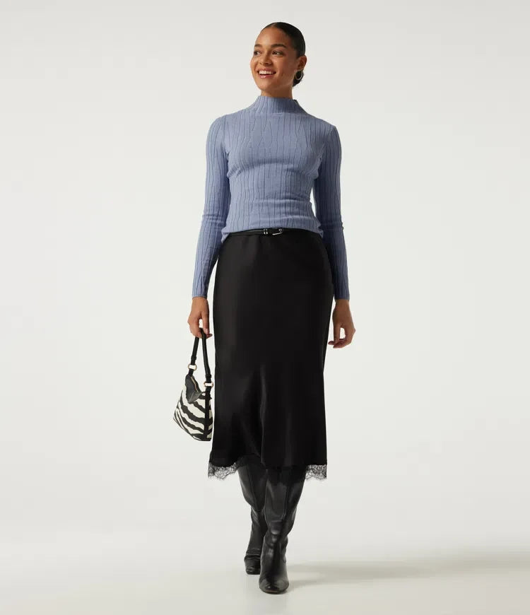 Mock Neck Long Sleeve Work Jumper