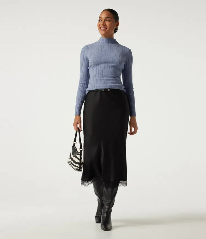 Mock Neck Long Sleeve Work Jumper