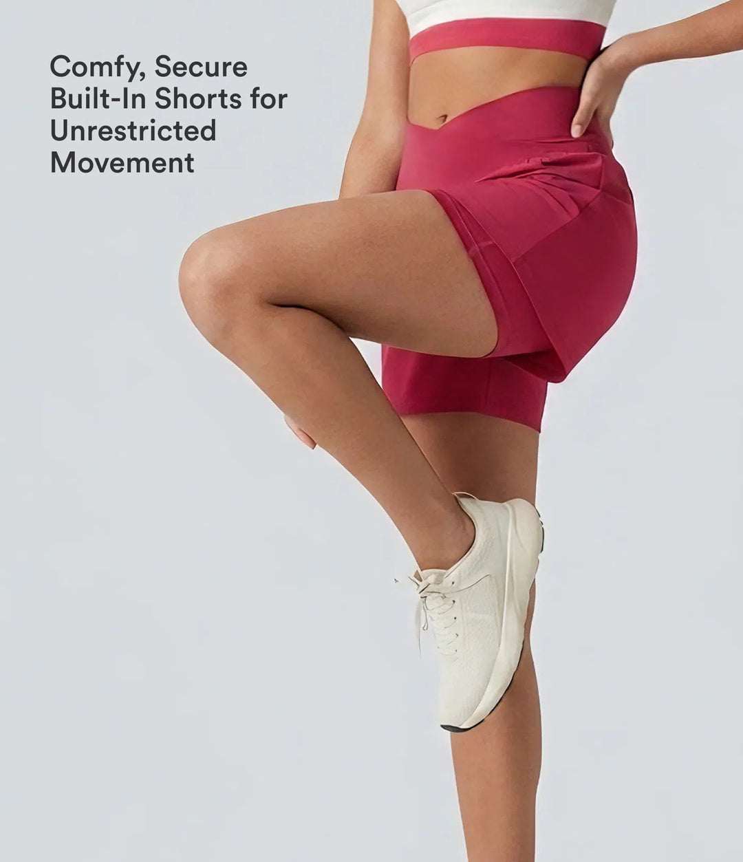 SoftlyZero Airy Crossover High Waisted 2-in-1 InstantCool Yoga Shorts 5&