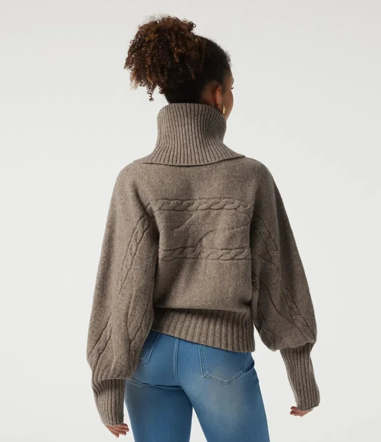 High Neck Long Sleeve Casual Jumper