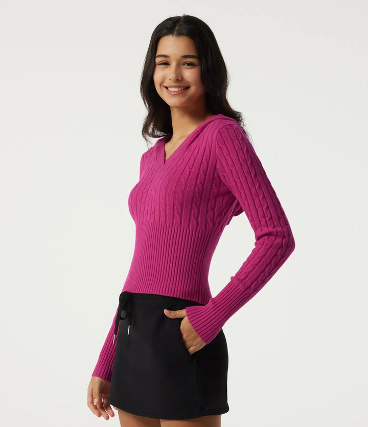 Hooded Slim Long Sleeve Casual Jumper