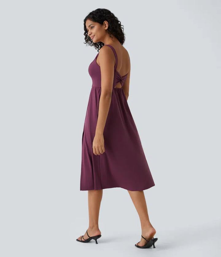 Padded Midi Casual Dress A-D Cups