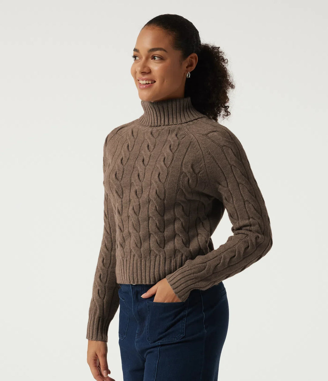 Lapel Raglan Long Sleeve Work Jumper