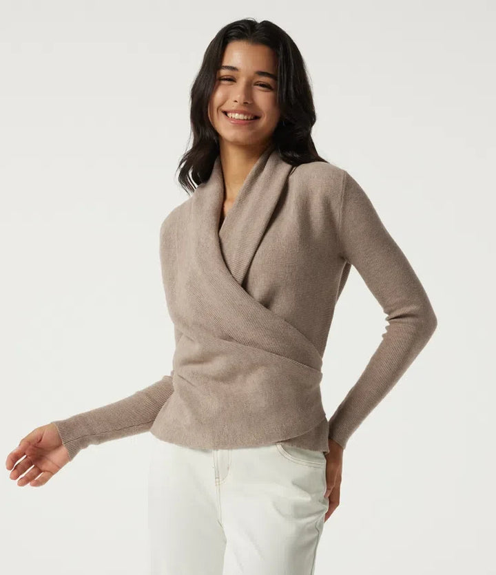 Cowl Neck Long Sleeve Stacked Casual Jumper