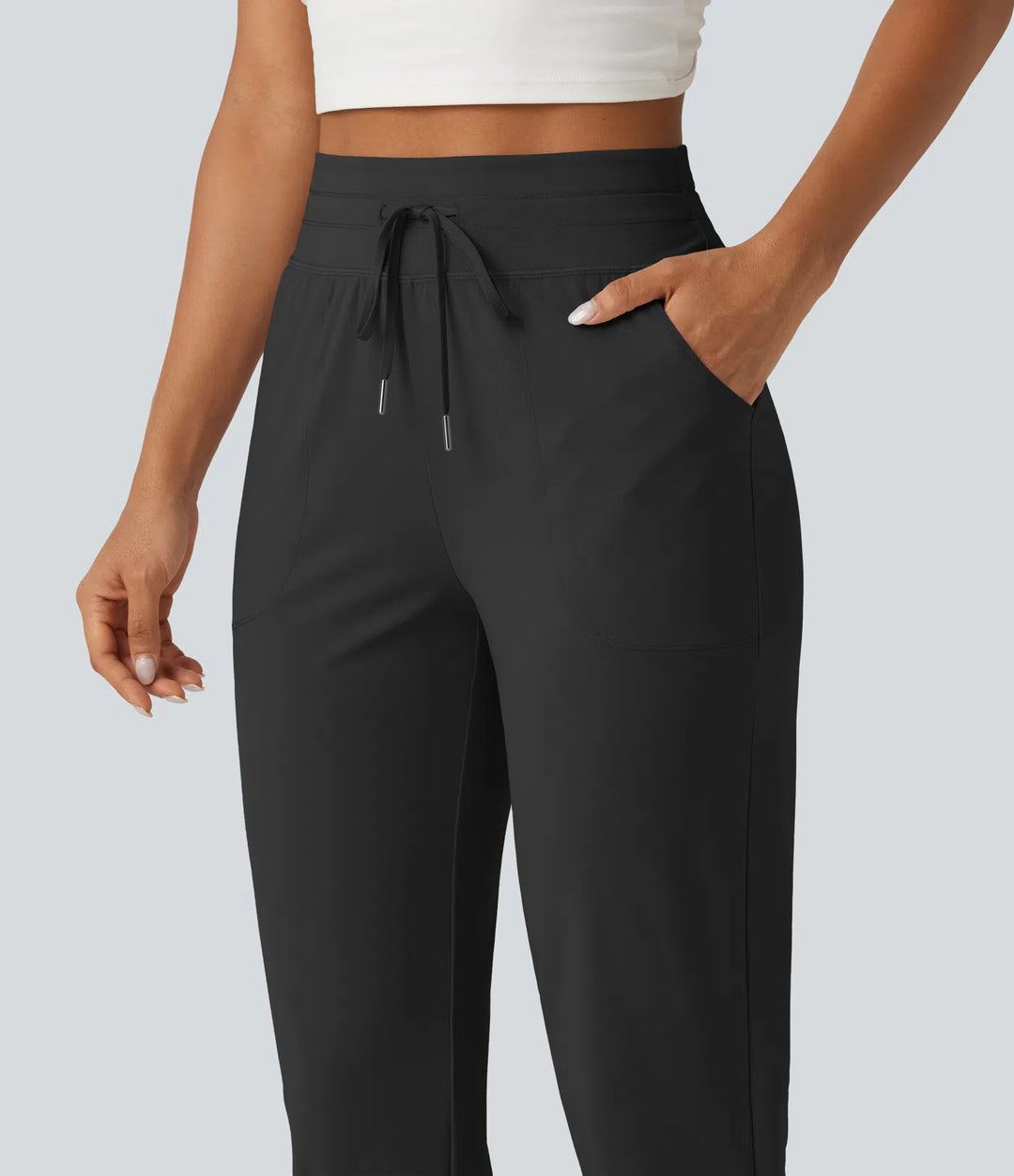 Halara UltraSculpt High Waisted Drawstring Ruched Yoga Joggers with Pockets