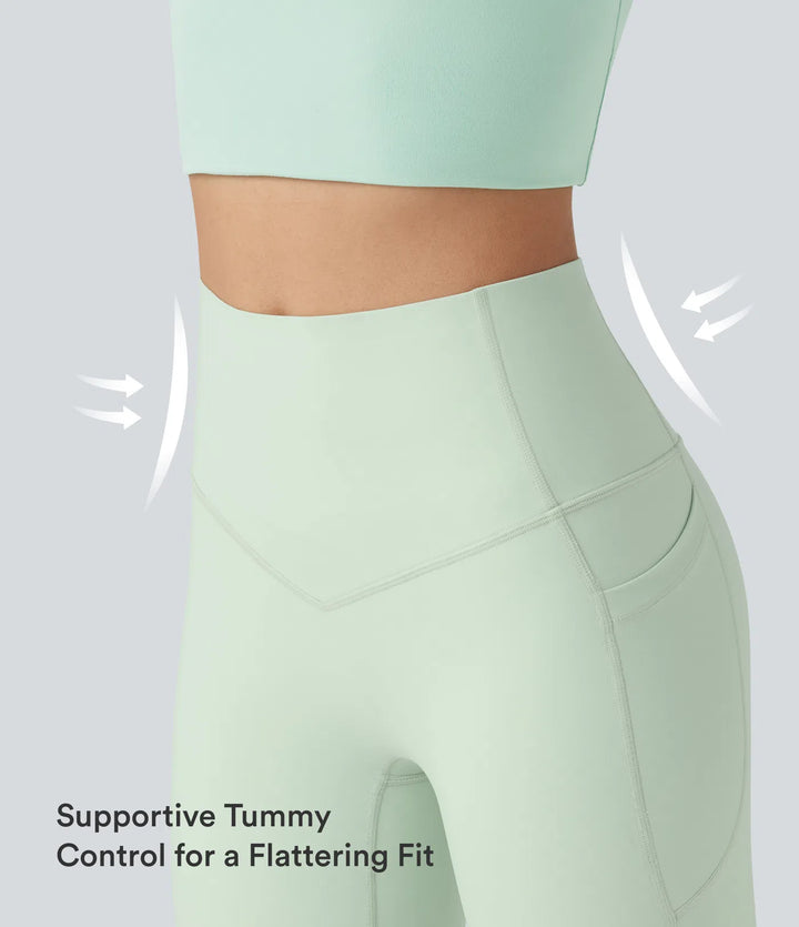 Halara UltraSculpt High Waisted Tummy Control Shaping Workout Leggings with Pockets