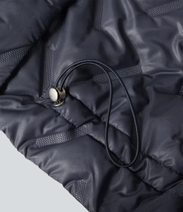 High Neck Long Sleeve Casual Padded Jacket with Pockets