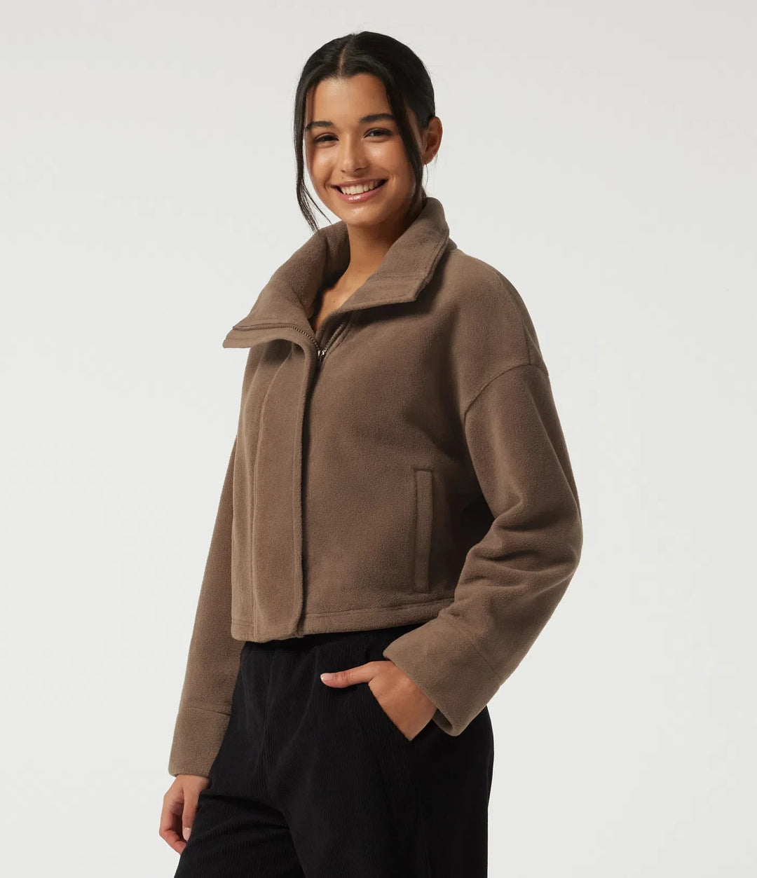 High Neck Long Sleeve Workout Jacket