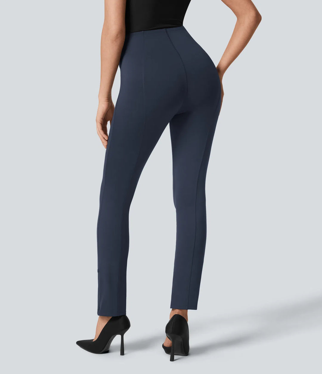 Halara Flex High Waisted Tummy Control Adjustable Hem Work 7/8 Trousers