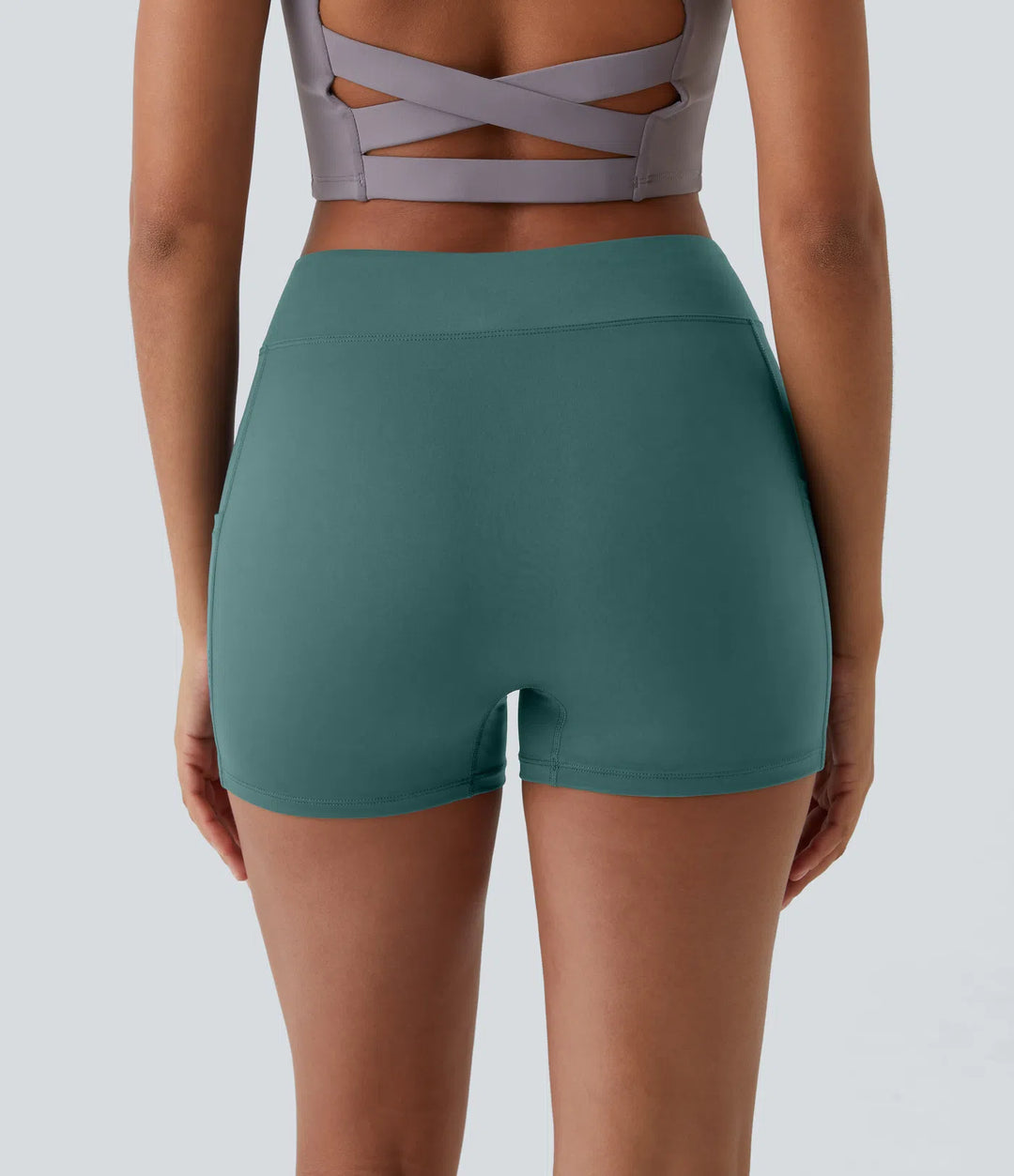 SoftlyZero Airy High Waisted Pocket Plain InstantCool Yoga Shorts 3.5"