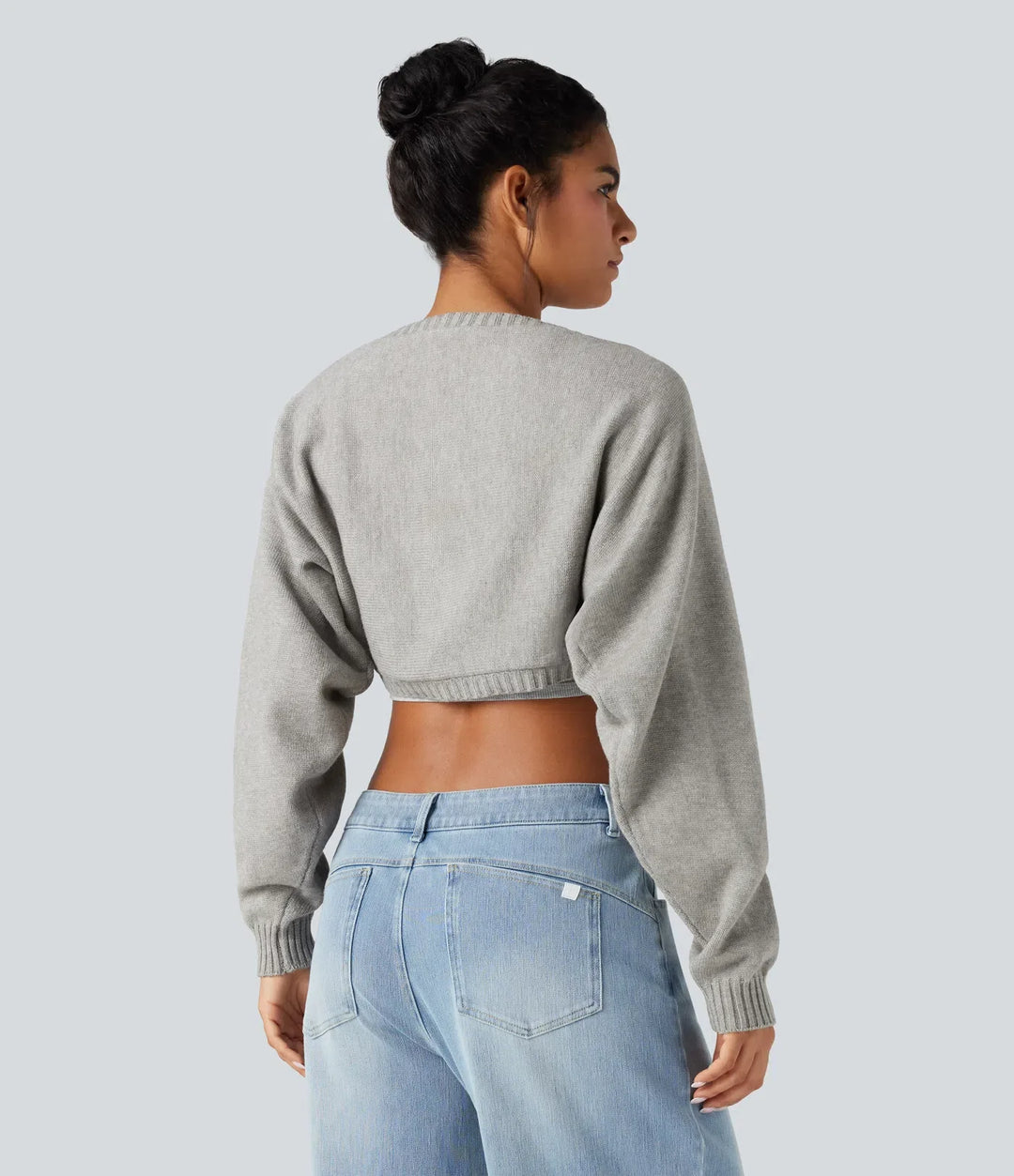 Reglan Long Sleeve Relaxed Fit Casual Jumper Shrug