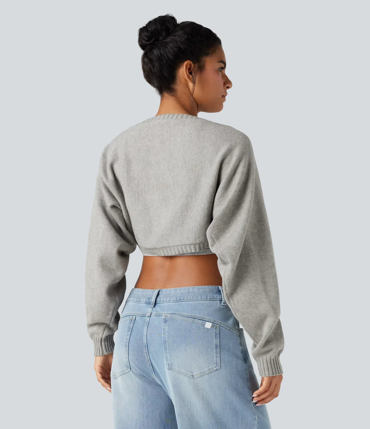 Reglan Long Sleeve Relaxed Fit Casual Jumper Shrug
