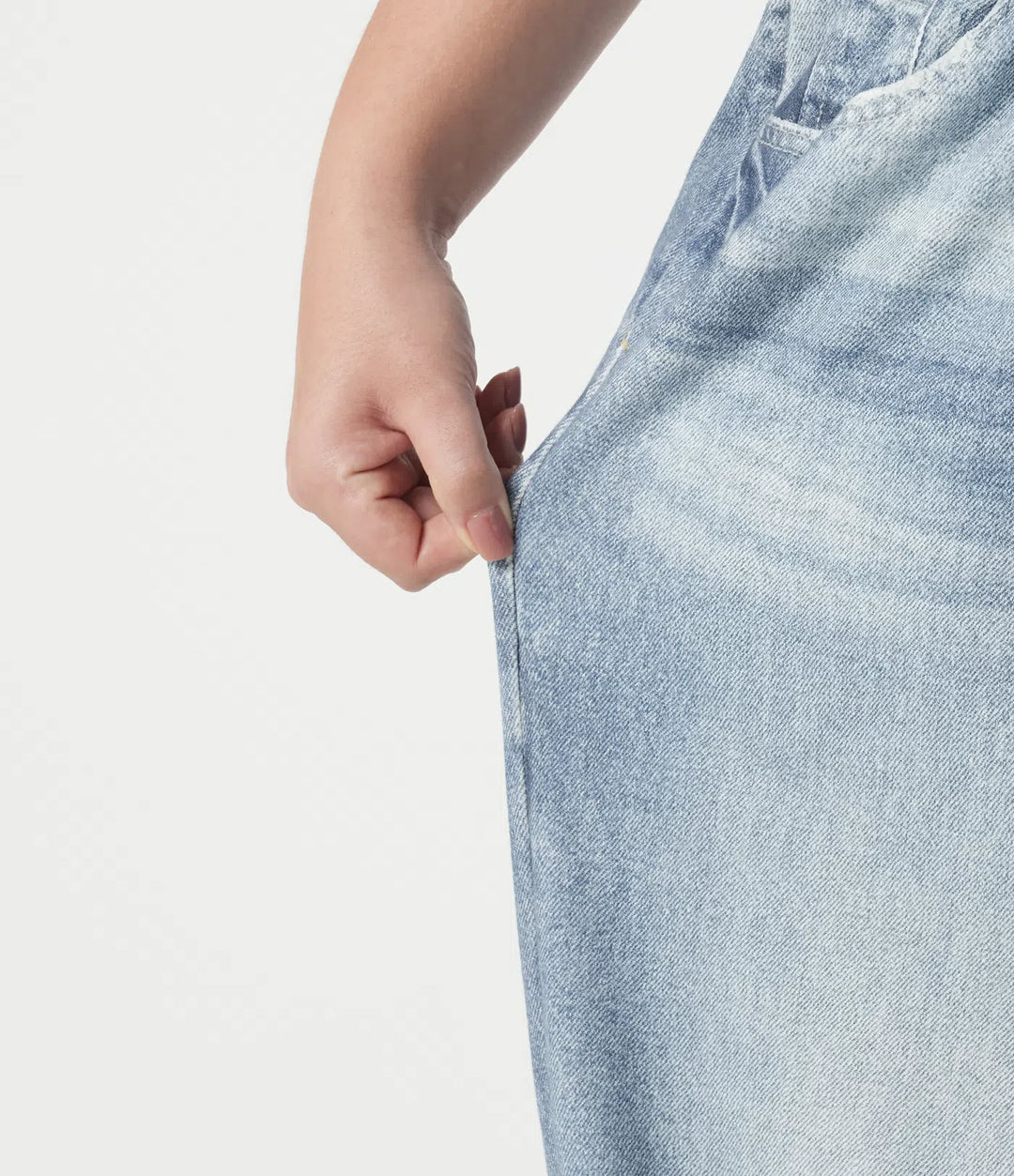 Plus Size Mid Rise Denim Print French Terry Casual Sweattrousers Jeans with Pockets