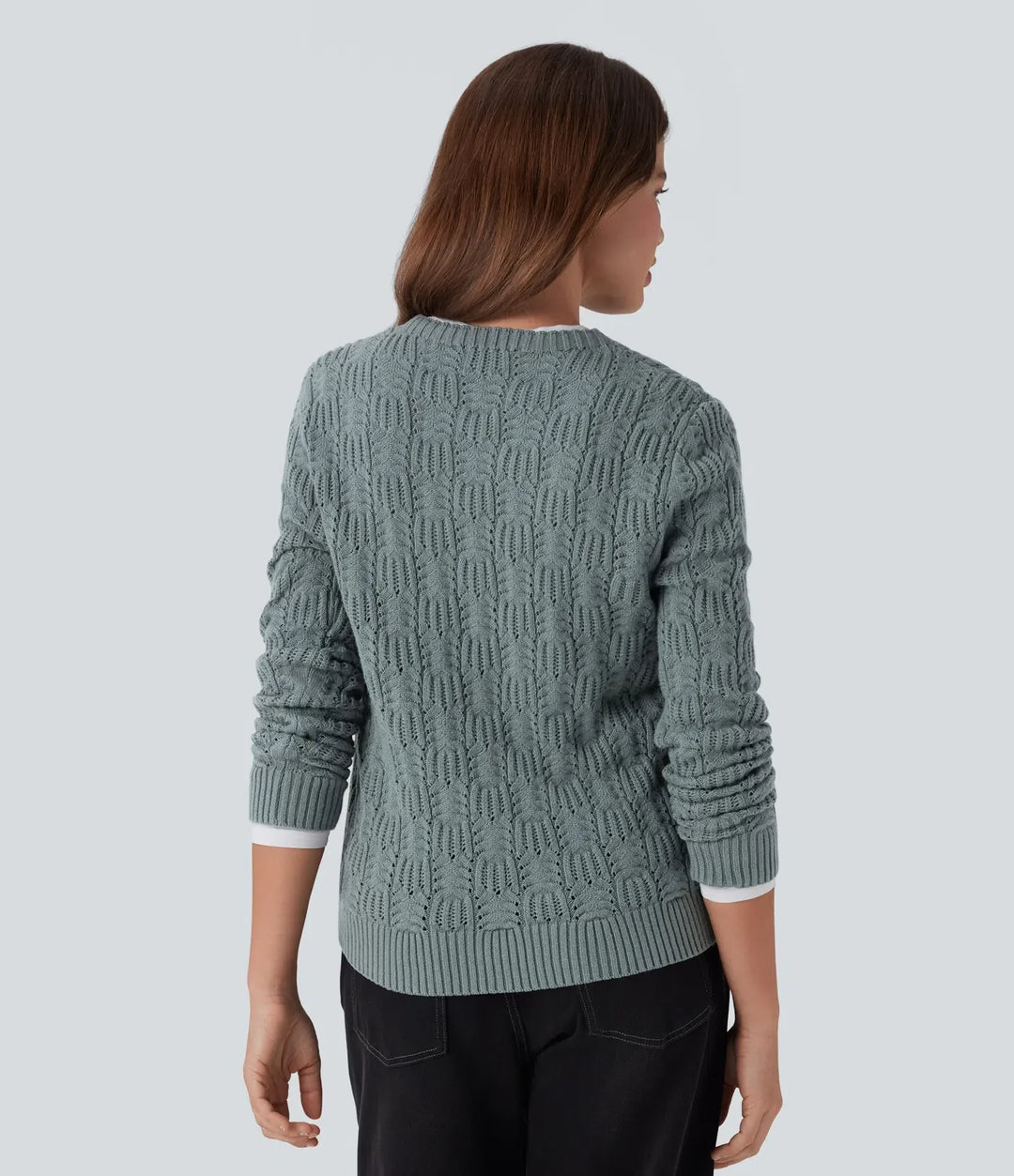 Round Neck Long Sleeve Casual Jumper