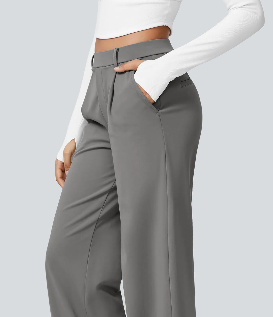 Halara Flex DayStretch High Waisted Pocket Straight Leg Work trousers