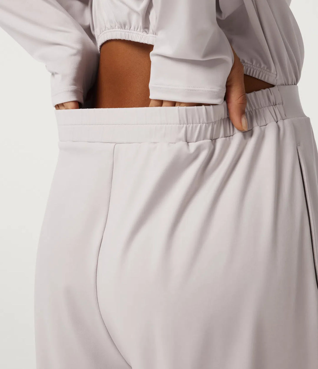 One Shoulder Long Sleeve Wide Leg Casual Jumpsuit with Built-in Bra and Pockets -Easy Peezy Edition