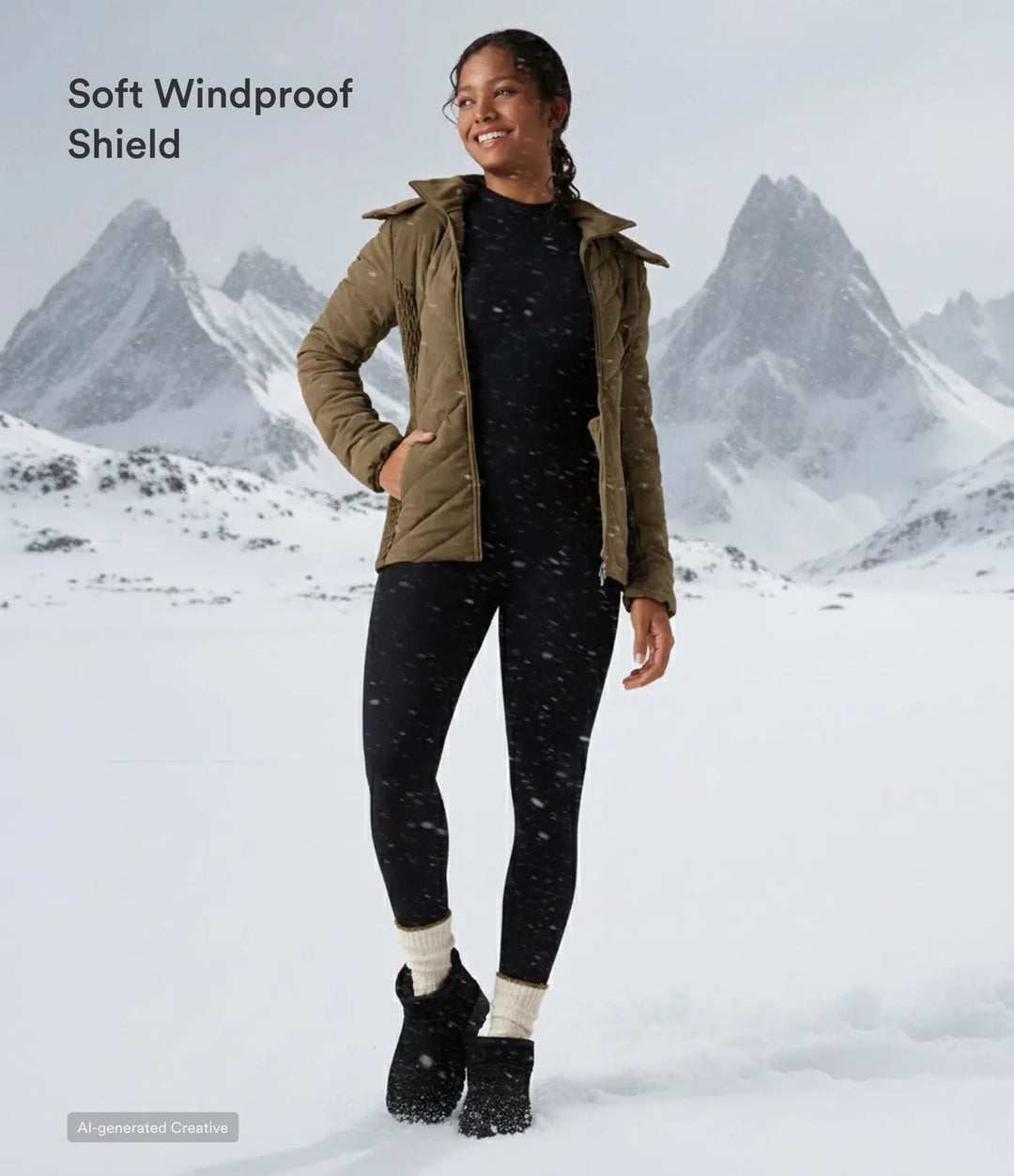 PuffFlex Removable Hood Shirred Casual Padded Jacket with Pockets