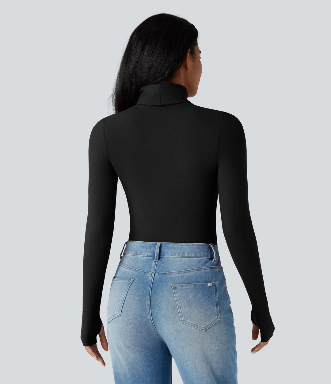 Halara HeatCore Turtleneck Long Sleeve Thumb Hole Casual Warming Top