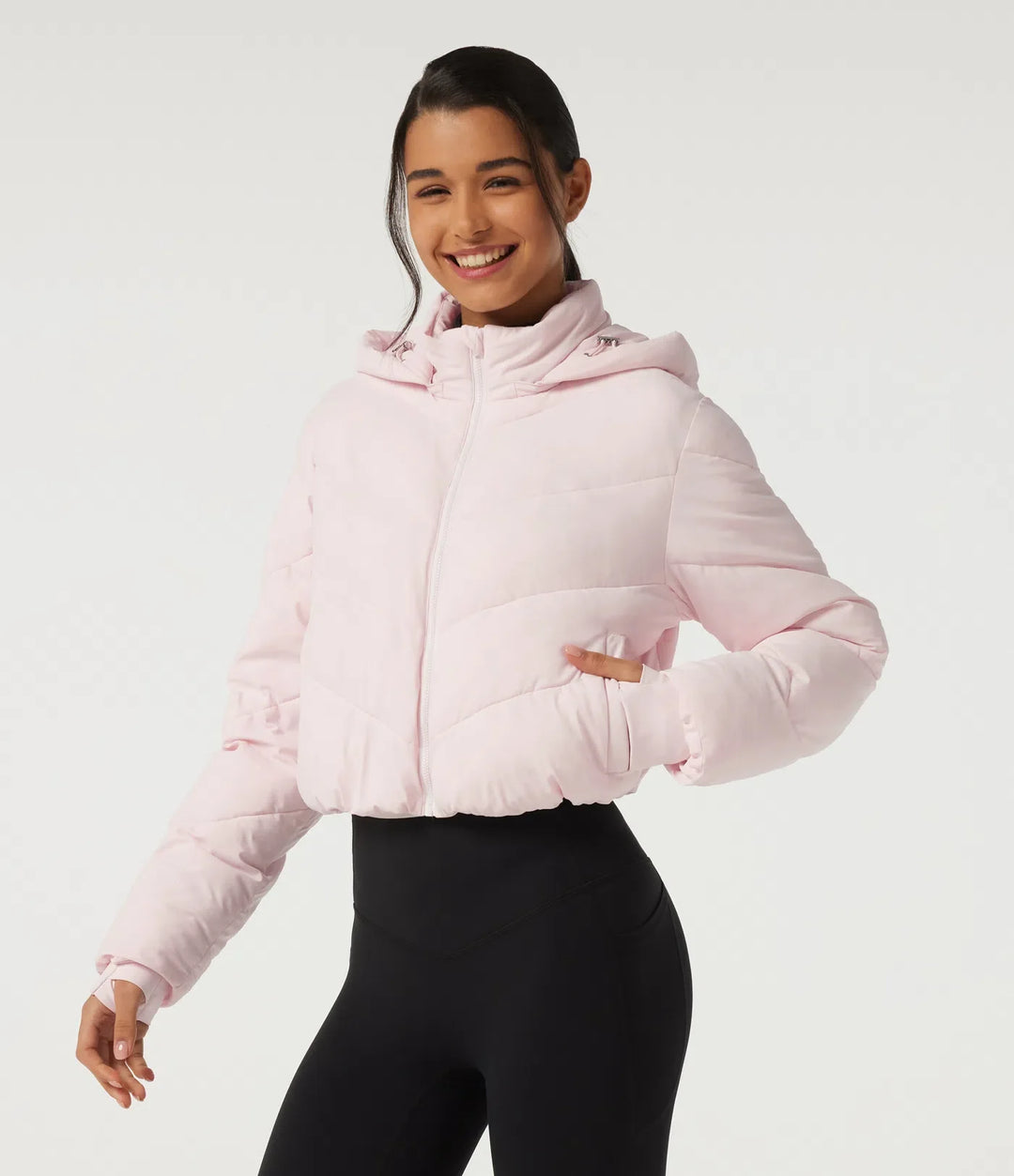 PuffFlex Hooded Long Sleeve Casual Padded Jacket with Pockets