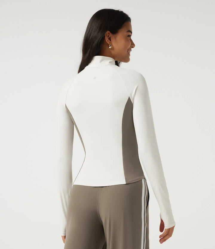 Halara UltraSculpt Long Sleeve Color Block Yoga Active Jacket with Pockets