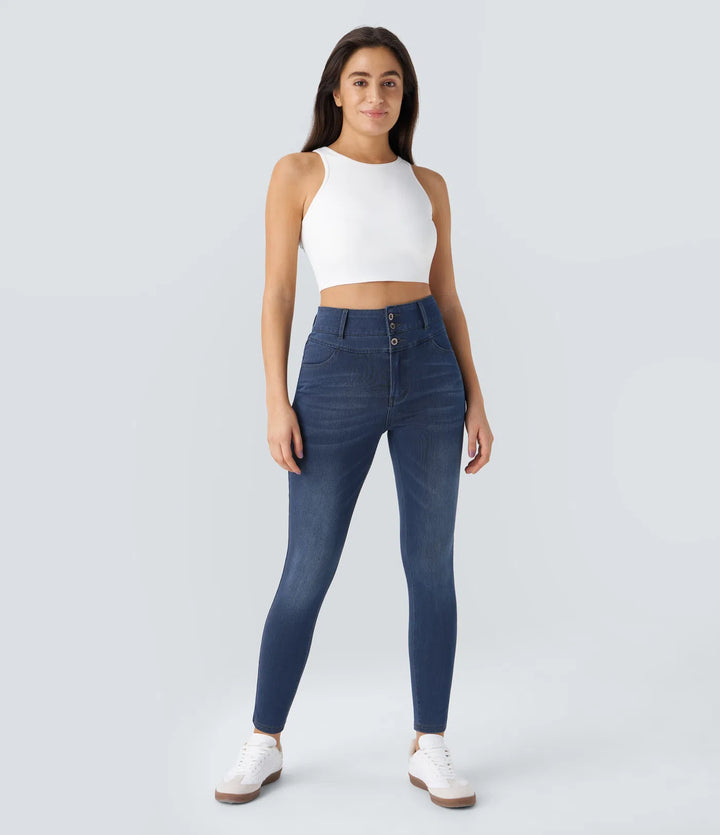 Halara Flex High Waisted Zipper Pockets Casual Skinny Jeans