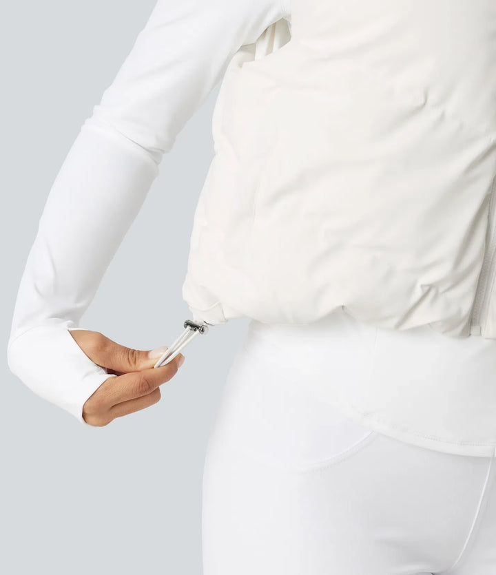PuffFlex 3-in-1 Mock Neck Slim Causal Puffer Jacket with Pockets