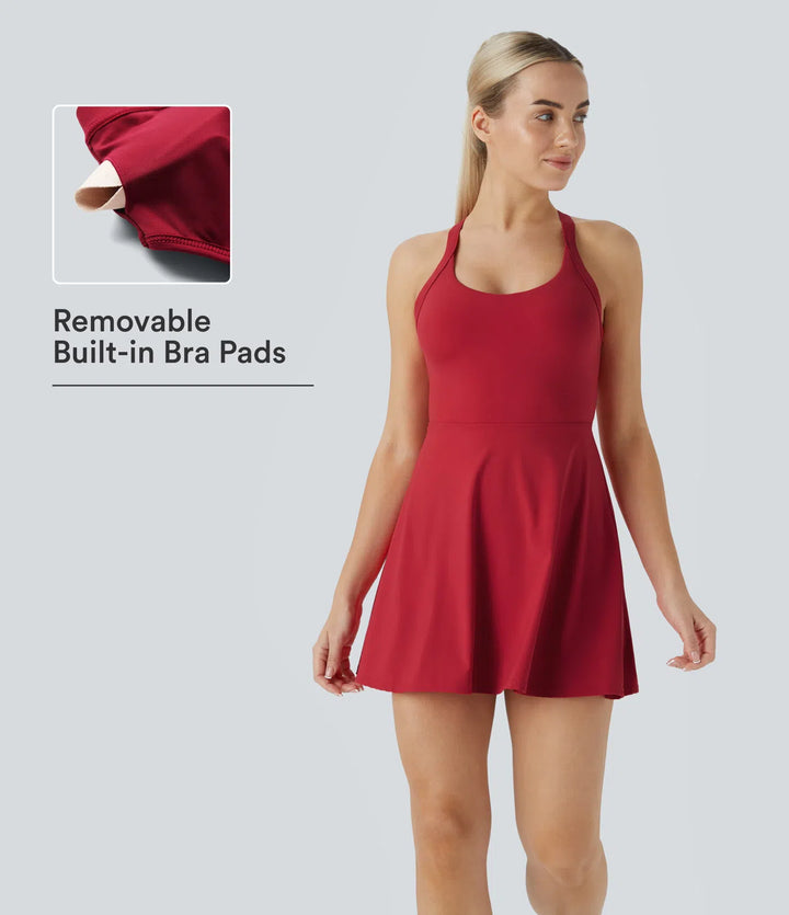 SoftlyZero Airy Backless Twisted InstantCool Dance Active Dress-Easy Peezy Edition