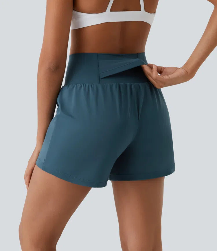 SoftlyZero Airy Super High Waisted 2-in-1  InstantCool Yoga Shorts 5&