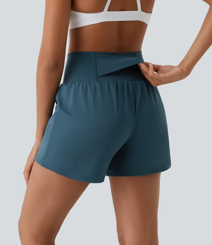 SoftlyZero Airy Super High Waisted 2-in-1  InstantCool Yoga Shorts 5&