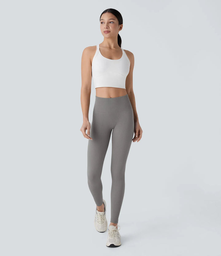 Seamless Flow High Waisted Tummy Control Butt Lifting 7/8 Yoga Leggings