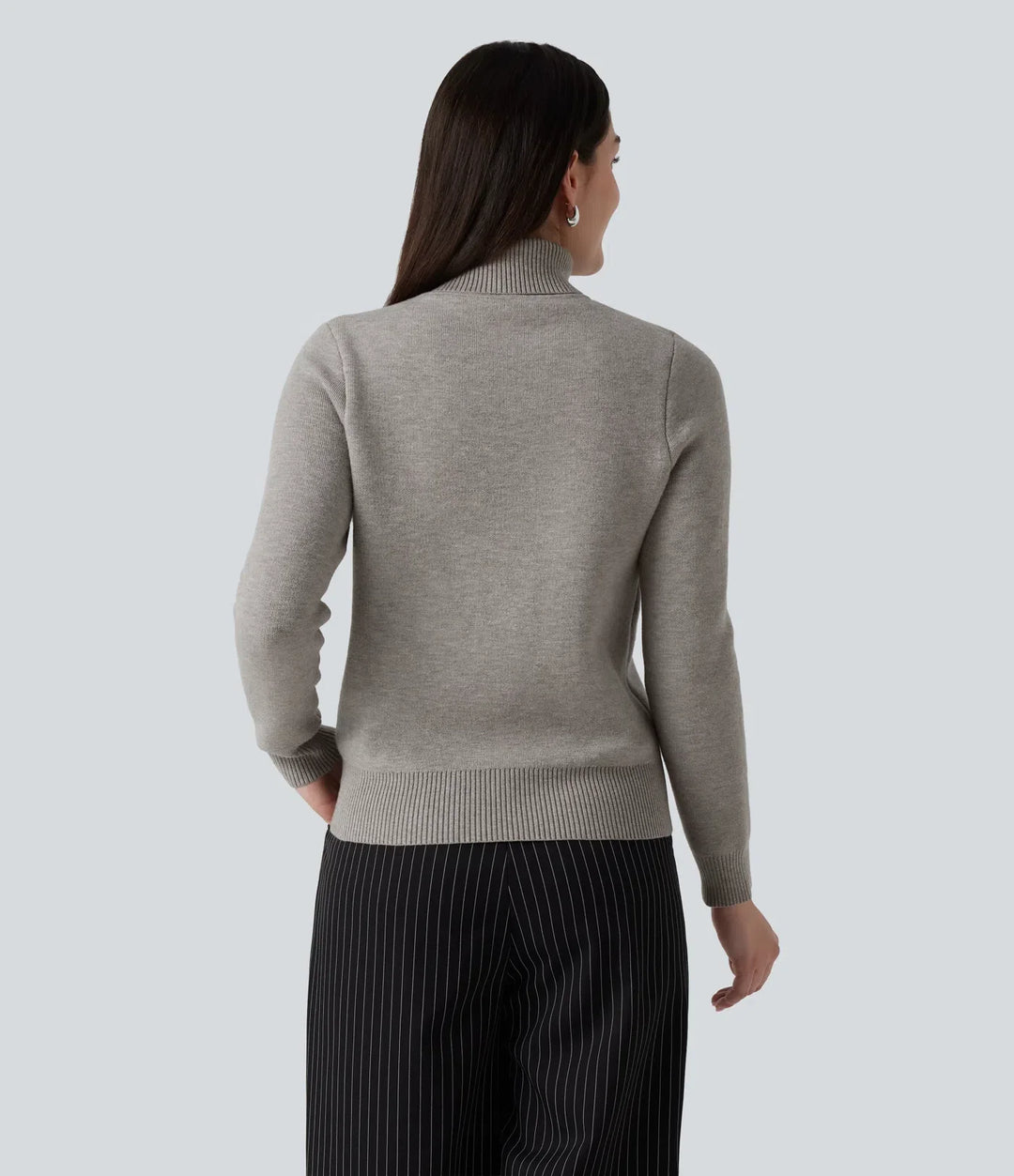High Neck Long Sleeve Work Jumper